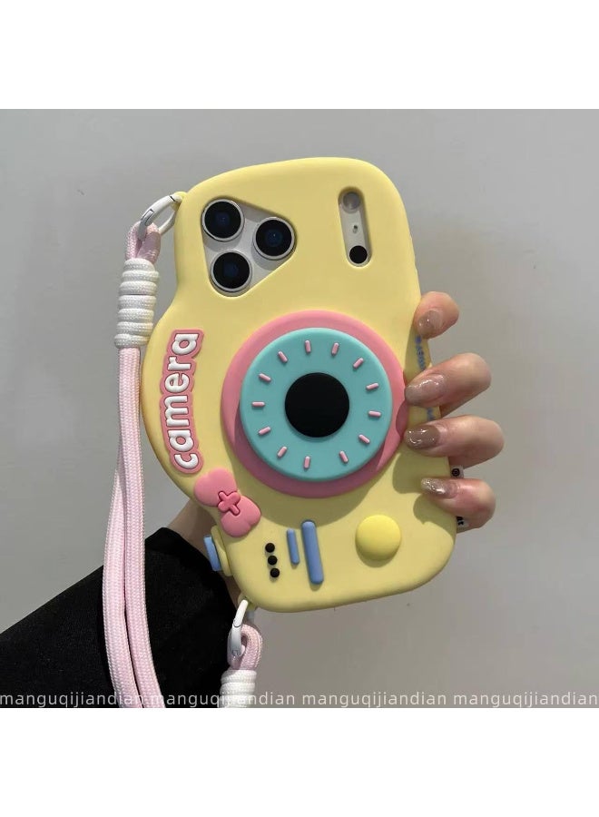 Ecosystem Premium Soft Silicone Case 3D Cartoon for iPhone 17 Pro Max Shockproof Full Protection,Fun Aesthetic Cover, Cute Cartoon Women Girls Kids For Phone 17 Pro Max (Camera with Pop Socket) - Image 1